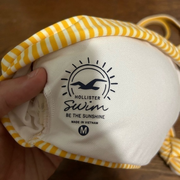 Hollister  Yellow Striped Bikini Top - Picture 3 of 3